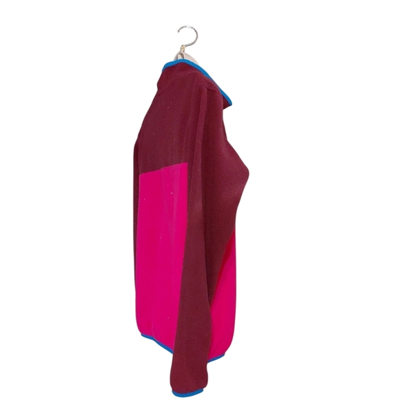 Patagonia Women’s Lightweight Synchilla Snap-T Fleece Pink And Maroon Pullover S - Picture 3 of 6